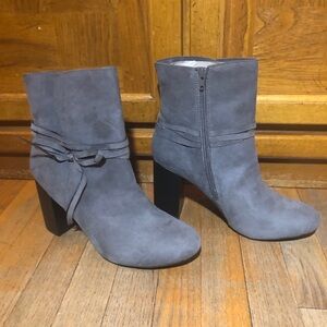 Christian Siriano Gray Ankle Boots